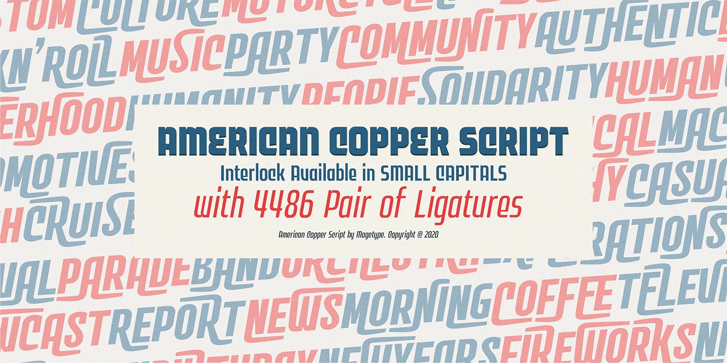 MGT American Copper Block Medium Font preview